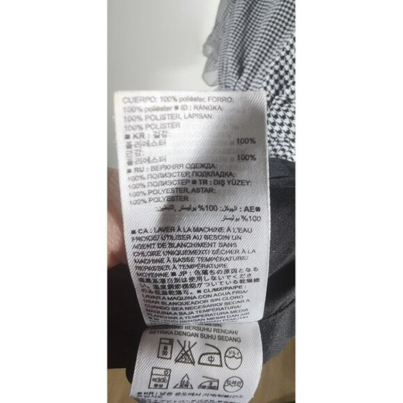 Banana Republic Houndstooth Pattern Shirt Dress Ruffle Business Casual Size S - Picture 5 of 6